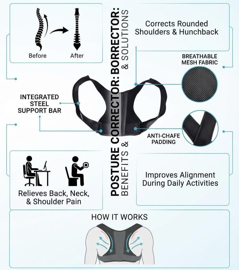 Posture Corrector - Relieve Back Pain and Improve Alignment