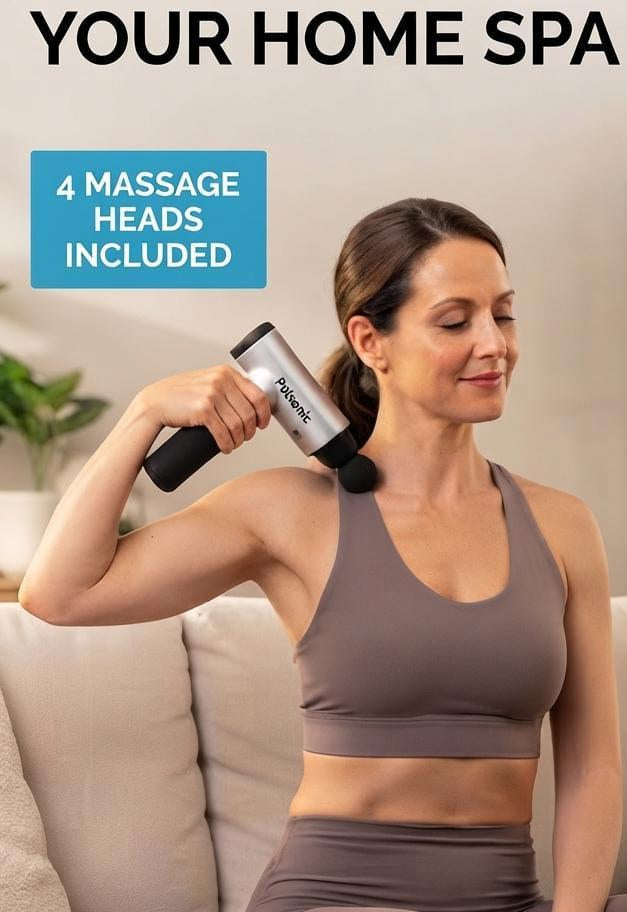 Muscle Recovery Bundle - Deep Tissue Massager and Heat Pad