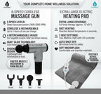 Muscle Recovery Bundle - Deep Tissue Massager and Heat Pad