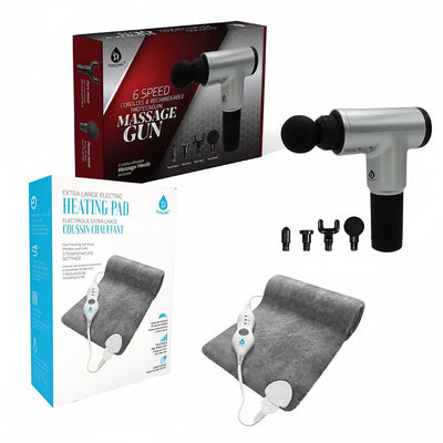Muscle Recovery Bundle - Deep Tissue Massager and Heat Pad